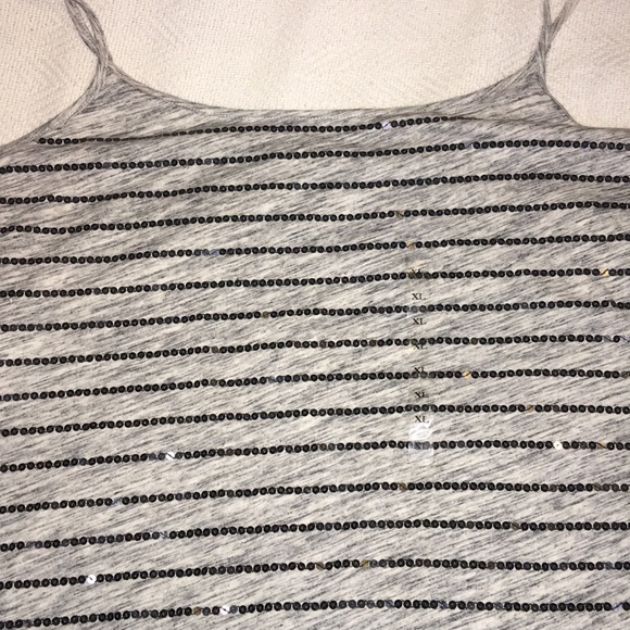 BOGO ITEM ** Loft black white sequin tank - Picture 2 of 4